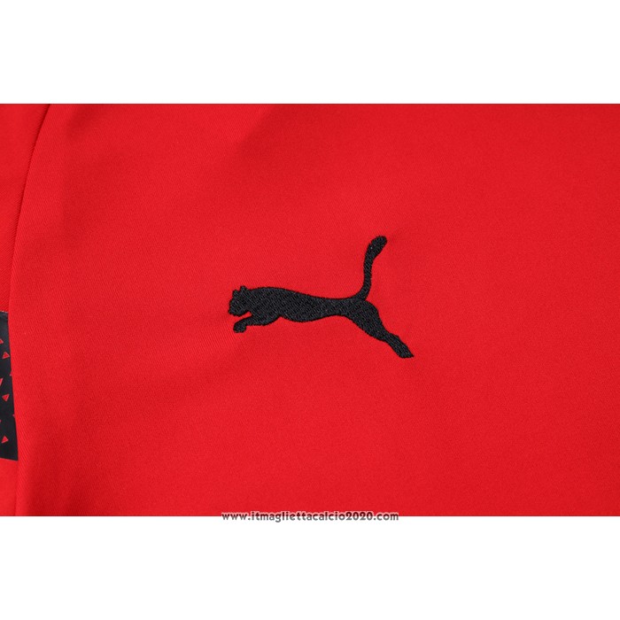 Tuta da Track Milan Manica Corta 2022 2023 Rosso - Pantalon Corto